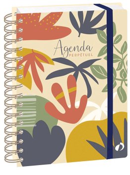 Agenda perpétuel fleuri Quo Vadis 15x21 cm
