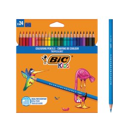 24 crayons de couleur Bic Kids Tropicolors