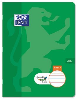 Cahier 17x22cm 48p ligne 2mm niveau 4 Oxford/Serpodile
