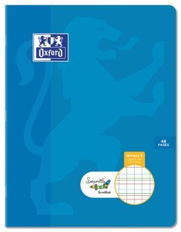 Cahier 17x22cm 48p seyes/ligne 2mm niveau 5 Oxford/Serpodile