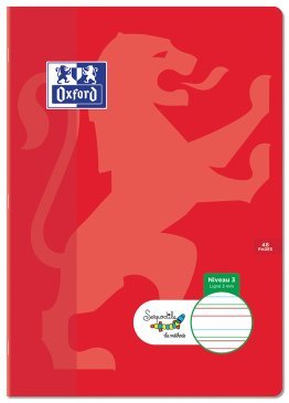 Cahier 21x29,7cm 48p ligne 3mm niveau 3 Oxford/Serpodile