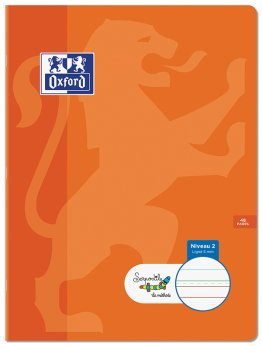Cahier 24x32cm 48p ligne 5mm niveau 2 Oxford/Serpodile