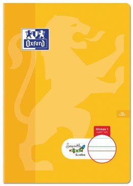 Cahier 21x29,7cm 48p ligne 7mm niveau 1 Oxford/Serpodile