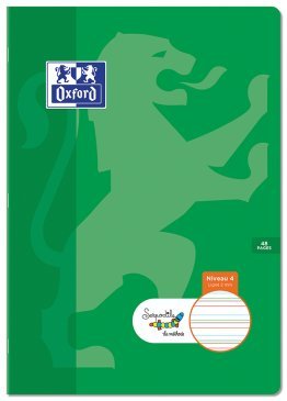 Cahier 21x29,7cm 48p ligne 2mm niveau 4 Oxford/Serpodile