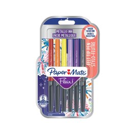 6 feutres Paper Mate Flair couleurs métalliques