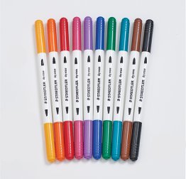 10 feutres effaçables à sec double pointe Staedtler 3010