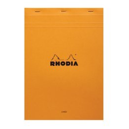 Bloc agrafé ligné 80 feuilles 80g Rhodia 21x29,7 cm