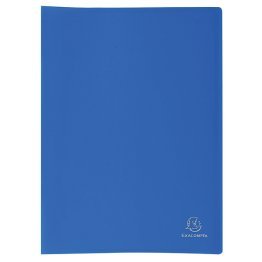 Protège-documents polypro Exacompta Opak A4 40 volets/80 vues bleu