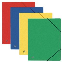Chemise élastique 3 rabats 17x22 cm carte lustrée Oxford top file couleurs assorties
