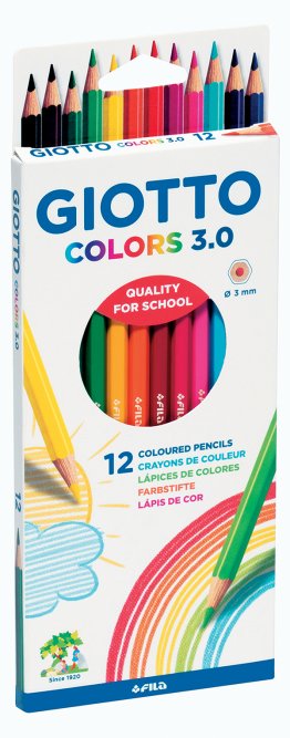 12 crayons de couleur Giotto colors 3.0
