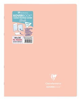 Cahier Koverbook Blush corail 96p 24x32cm Clairefontaine