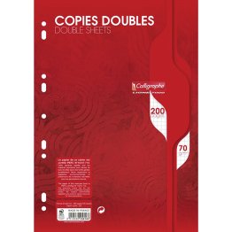 50 copies doubles 21x29,7cm 5x5 Calligraphe