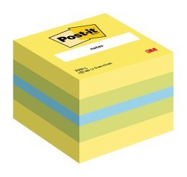 Bloc de 400 feuilles 51x51 mm Post-it couleurs assorties