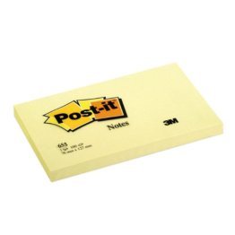 Blocs notes adhésif Post-it 100 feuilles 127x76mm jaune